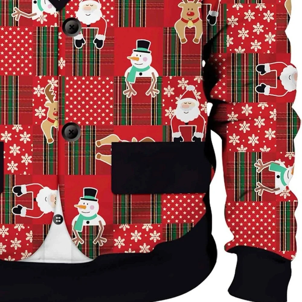 Ugly Christmas sweater Festive Red Christmas Cardigan with Bow Tie kids